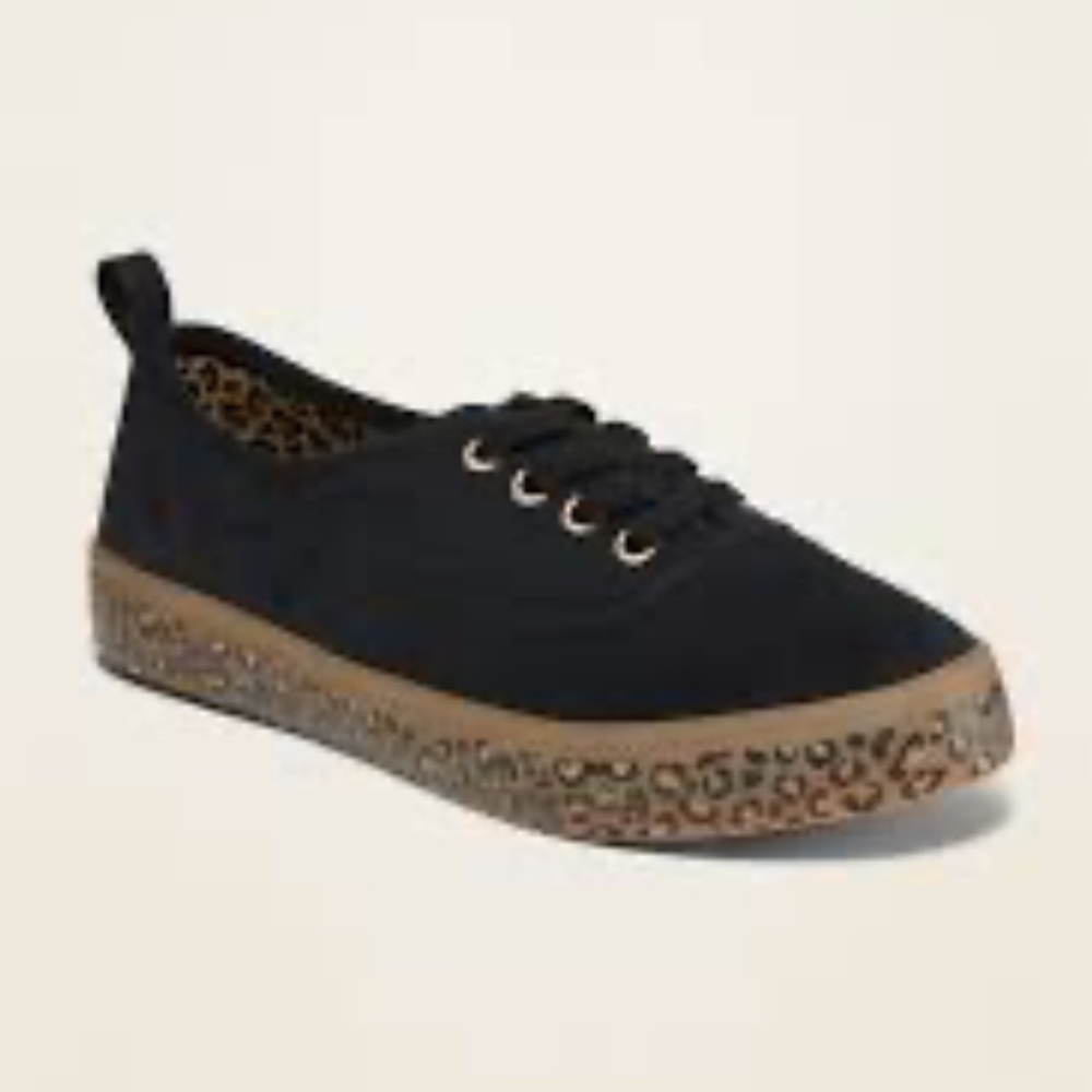 Old Navy Black/Cheetah Casual Sneakers